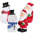 thumbnail image 5 of Christmas Miniatures Figurines Adorable Santa Decorations Ideal For Family Friends Outdoor Garden Theme 4Pcs, 5 of 5