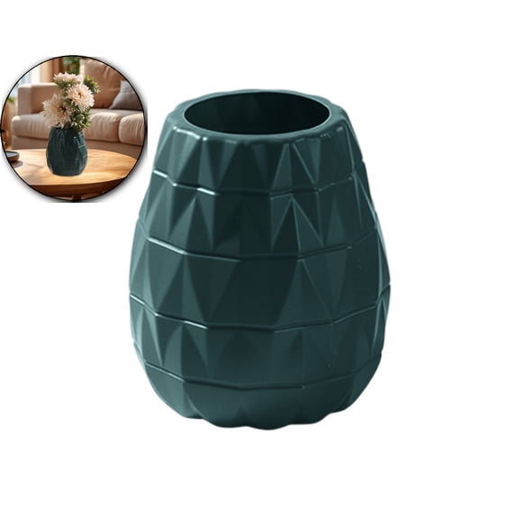 VQPeo Plastic Imitation Glazed Vase - Elegant Flower Arrangement Container for Living Room, TV Cabinet, and Home Decor - Durable Design