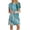 Blue, variant on mtvxesu Sun Dresses Women, Women's Summer Printed Independence Day Casual Color-Blocking Short-Sleeved Round-Neck Dress Sweater Dresses