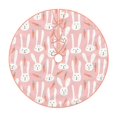 thumbnail image 2 of Halloween Christmas Tree Skirt - Cute rabbit carrot pink 36 Inches Christmas Tree Skirt for Halloween Holiday Indoor Home Christmas Tree Decorations with Three Ribbons, 2 of 7