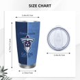 thumbnail image 4 of Taza térmica duradera de acero inoxidable 304 con tapa y pajita con temática del equipo de fútbol de los Titanes Taza térmica de acero inoxidable de 20 oz Taza para automóvil Adecuada para bebidas, 4 of 8