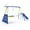5in1-Blue,Yellow, variant on Shengchao Trade Metal Kids Swing Sets with Heavy Duty Outdoor A-Frame, 2 Swings