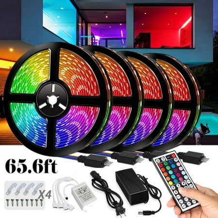 LED Strip Lights 49.2ft RGB Colored Rope Light Strip Kit with Remote and Control Box for Room  Ceiling  Bedroom price history on PriceWatchPro