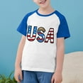 thumbnail image 2 of CFLVAEK USA Shirts for Kids 4th of July Patriotic Tees Casual Short Sleeve Raglan Tshirts Indenpendence Day Crewneck T Shirts 13 Years, 2 of 8