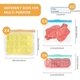 thumbnail image 2 of Reusable Silicone Freezer Bags + Freezer Labels, Reusable Food Bags Bpa Free, Eco-friendly And Leakproof Ziplock Bags With Triple Zip Closures-12 Pack, 2 of 5