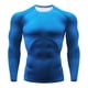 thumbnail image 1 of Minnieouse Deporte manga larga hombres cuello ropa deportiva transpirable resistencia al desgaste camisa térmica de compresión duradera Camisetas Azul Minnieouse AP013563-04, 1 of 6
