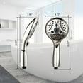 thumbnail image 6 of VXV Bathroom Handheld Shower Head with on off Switch, 6 Spray Setting Removable High Pressure Showerheads with 6 FT Stainless steel Hose and Adjustable Angle Bracket(Brushed Nickel), 6 of 8