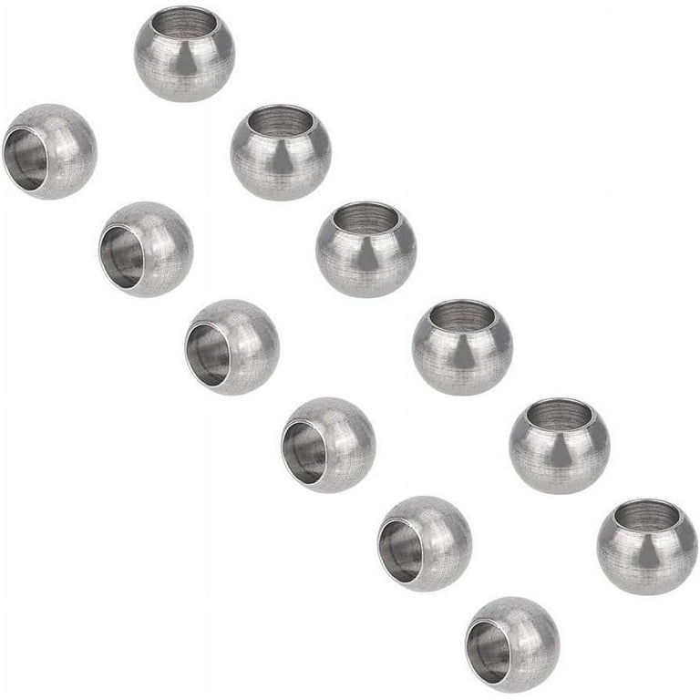 200pcs 5mm Rondelle Spacer Beads Stainless Steel Loose Beads Metal Small Hole Spacer Beads Smooth Surface Beads Finding for DIY Bracelet Necklace