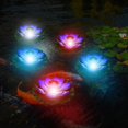 thumbnail image 1 of Solar Lotus Lantern For Outdoor, Floating Pool Lights Solar Rgb Led Lotus Flower Lights Waterproof Floating Lamp (lilac), 1 of 4