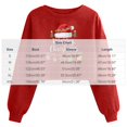 thumbnail image 2 of Qzwdhjm Womens Cropped Sweatshirts for Christmas Crewneck Xmas Santa Hat Graphic Sweatshirt Long Sleeve Thin Fleece Crop Pullover for Winter Holiday, 2 of 5