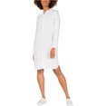 thumbnail image 1 of Vestido camisero Eileen Fisher Lino orgánico Mujer Blanco Mediano, 1 of 1