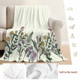 thumbnail image 5 of Yellow Flowers Blanket Soft Cozy Warm Throw Blanket for Couch, Plush Fuzzy Flannel Fleece Blankets for Sofa, Country Watercolor Botanical Floral Plants Bed Blankets Lightweight Gifts for Men, 40"x50", 5 of 9