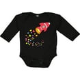 thumbnail image 3 of Inktastic Valentine's Day Rocket Ship with Hearts Boys or Girls Long Sleeve Baby Bodysuit, 3 of 5