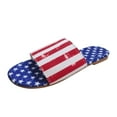 thumbnail image 2 of FAKKDUK Women Sandals Summer Women's Flip Flops Non Slip Quick Dry Flat Thong Sandals Wear Footbed for Walk Outdoor Wear Womens Open Toe Flat Beach Slippers for Independence Day, 5.5&Multicolor, 2 of 6