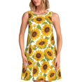 thumbnail image 1 of Fotbe Sunflowers Vestido de Verano sin Mangas para Mujer – Vestido Midi Línea A, Estilo Camiseta Floral, Vestido Playero Casual y Fluido, 1 of 7
