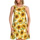 thumbnail image 1 of Fotbe Sunflowers Vestido de Verano sin Mangas para Mujer – Vestido Midi Línea A, Estilo Camiseta Floral, Vestido Playero Casual y Fluido, 1 of 7