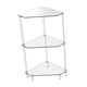 thumbnail image 3 of Mesa auxiliar de esquina acrílica, soporte de estante de esquina, mesa final fácil de limpiar, 3 niveles para dormitorio en casa., 3 of 9
