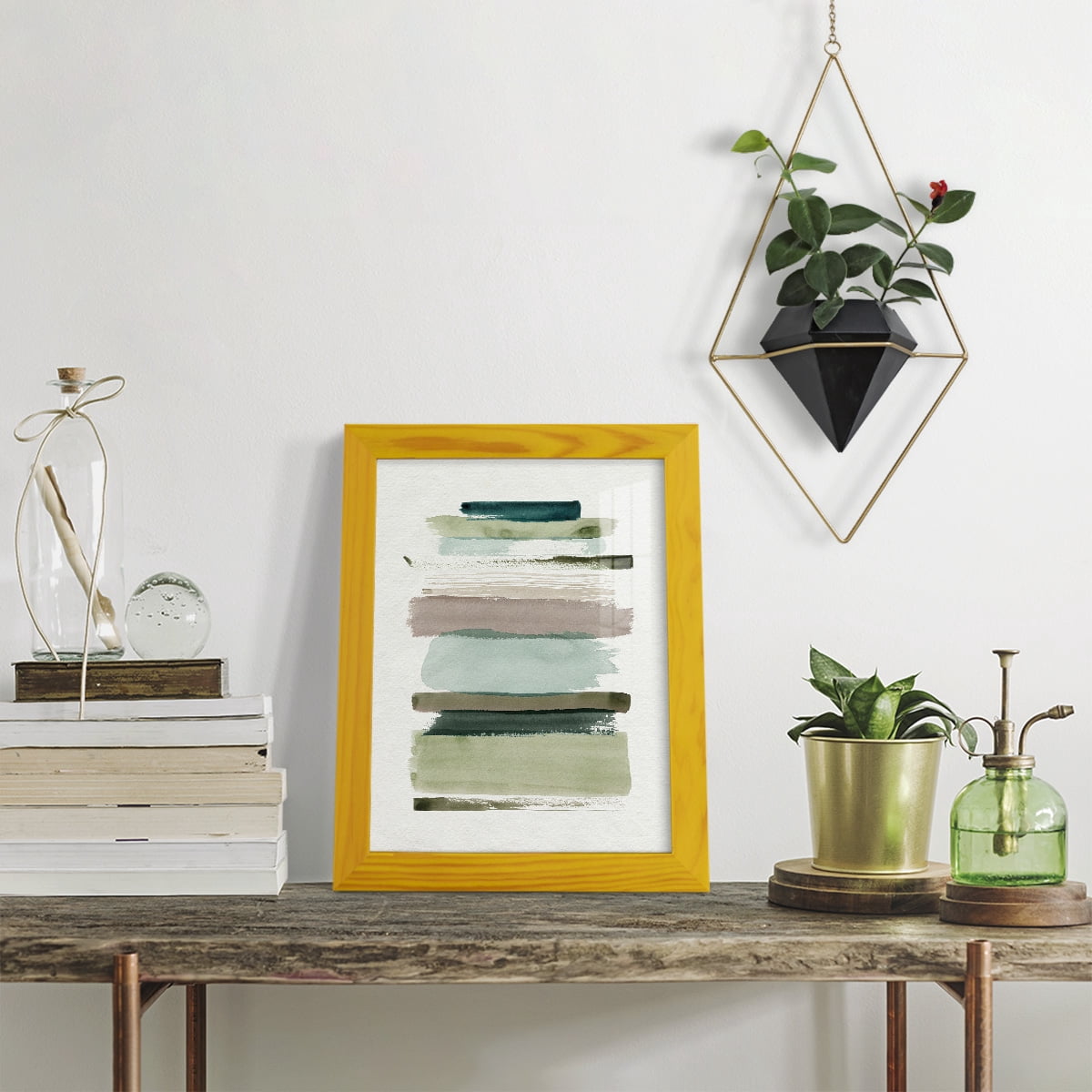 Grass Stains I - Framed Print w/glass - Sunflower Yellow