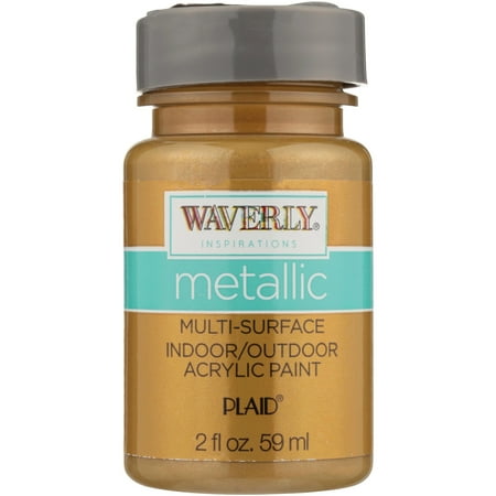 Waverly Inspirations Metallic Multi-Surface Indoor/Outdoor Acrylic Paint, 2 Fl. Oz.