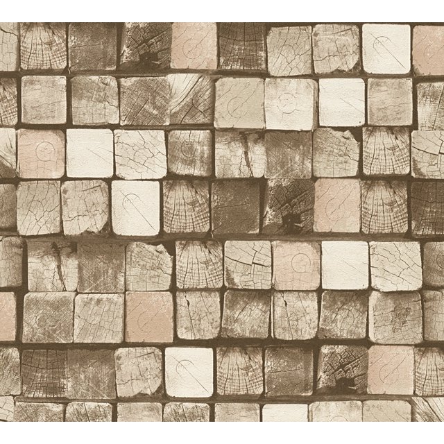 Best OF Wood'n Stone - Rouleau de Papier Peint Moderne en Pierre de Bois