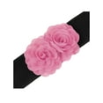 thumbnail image 2 of Cinturón Elástico Ancho para Mujeres INSPIRE CHIC, Corsé Estirable de Doble Flor Grande, Elegante y Casual para Vestido 68x6cm/26.8x2.4 pulgadas (LxA) Rosa, 2 of 6