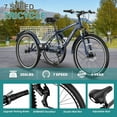 thumbnail image 4 of Lilypelle Mountain Tricycle for Adults, MTB 7 Speed Three Wheel Bike, 24/26/27.5 Inch Adults Trikes w/ Disc Brake & Cargo Basket for Women, Men, Seniors, 4 of 12