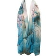 thumbnail image 2 of Wrapables® Lightweight Sheer Silky Feeling Chiffon Scarf, Blue Lotus Flower, 2 of 5
