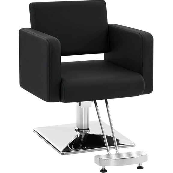 BarberPub Classic Styling Salon Chair for Hair Stylist, Hydraulic Pump Barber Chair