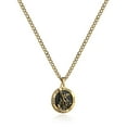 thumbnail image 3 of HZMAN St Michael The Archangel Catholic Medal Stainless Steel Amulet Pendant Necklace 22+2" Rolo Curb Chain (Gold), 3 of 7