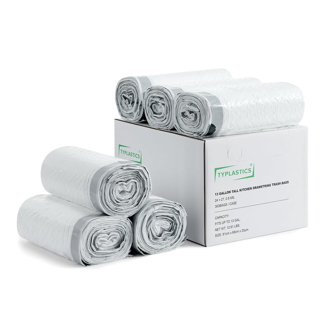 Bolsas de basura TYPLASTICS FleTex Tall Kitchen, 13 galones x300