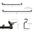 thumbnail image 4 of MERIVILLE 1" Single Curtain Rod Set, Adjustable 28-48 Inches, Bird Finials, Oil-Rubbed Bronze, 4 of 5