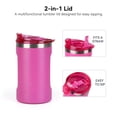 thumbnail image 6 of Ozark Trail 16oz Ceramic Lined Stainless Steel Can Tumbler with 2-in-1 Lid,Pink, 6 of 16