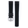 thumbnail image 3 of Hirsch Runner Leather Watch Strap - Black - L - 20mm - Silver Buckle - Water Resistant, 3 of 9
