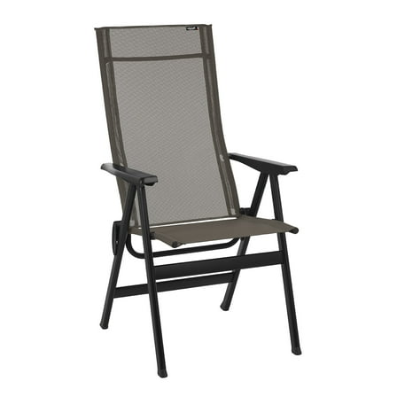 High-back chair - Black Steel Frame - Graphite Fabric
