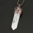 thumbnail image 1 of Natural Crystal Stone Pendants Antique Copper Column Energy Female Men Necklaces, 1 of 6