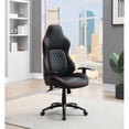 thumbnail image 2 of Scranton & Co Chaise de Gaming en Cuir Reconstitué Noir avec Accents Rouges, 2 of 10