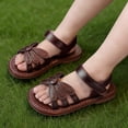 thumbnail image 2 of Ruyang Sandals for Toddler Girls Flower Open Toe Anti Slip Rubber Sole Shoes Kids Hook and Loop Swim Beach Summer Flat Shoes, 2 of 9