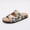 MULTI WHITE BLACK, variant on Women's Woven Fabric Double Buckle Slide Sandals, Cork Footbed Boho Summer Shoes