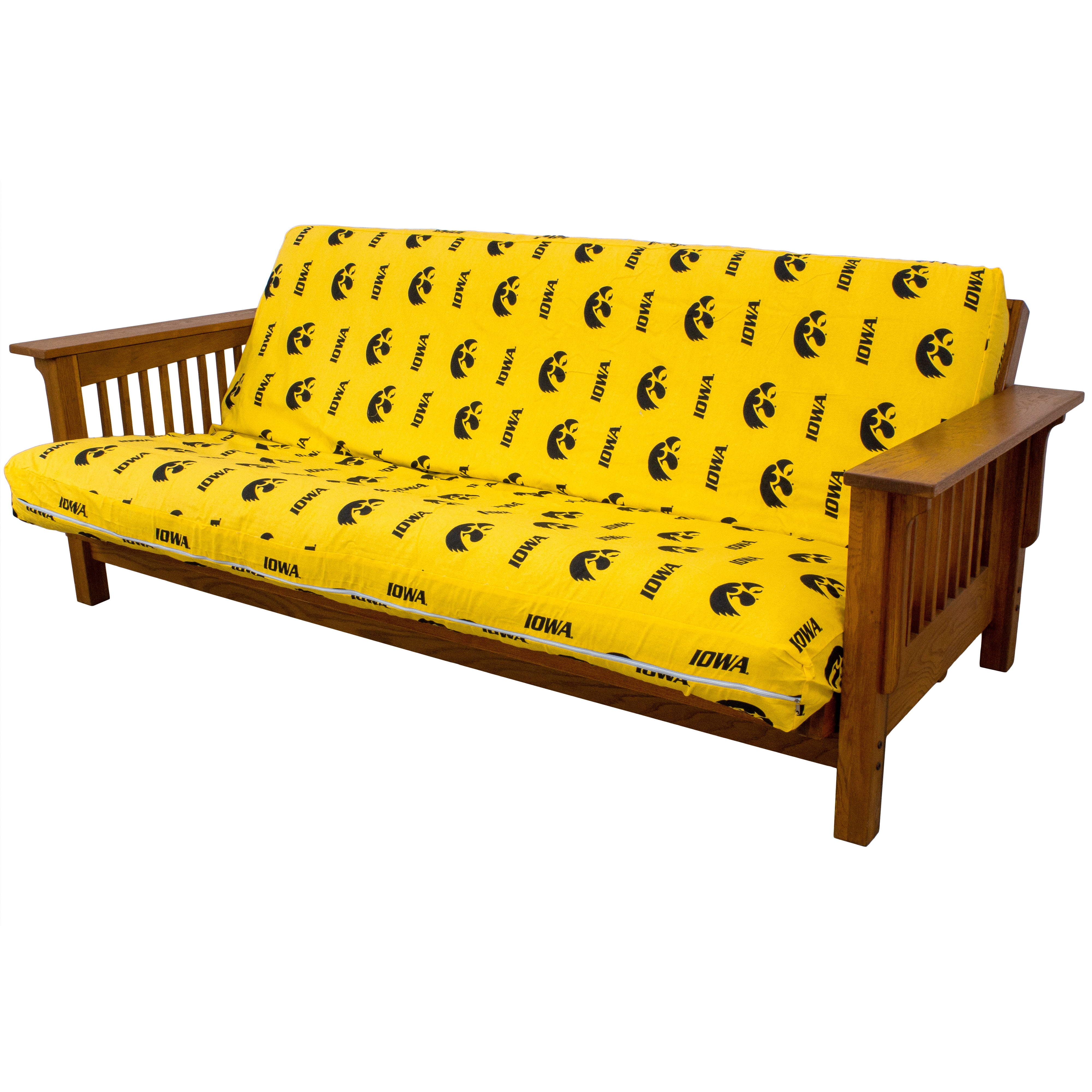 Iowa Hawkeyes Futon Cover - Full size fits 6 and 8 inch mats