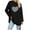 Black, variant on 2025 Clearance! 50% Off Clear! asdoklhq Womens Plus Size Tops Clearance,Women Classic Floral Print Crewneck Long Sleeve Loose Tops Blouses Shirt