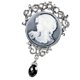 thumbnail image 3 of Lady Portrait Broche Pin Joya victoriana Pin vintage para cuello de bufanda de sombrero, 3 of 5