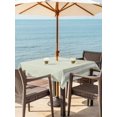 thumbnail image 3 of Outdoor Table Cloth with Umbrella Hole and Zipper, Farmhouse Sage Green White Striped Waterproof Square Tablecloth 60"x60", Modern Stripes Washable Table Cover for Outside Party Patio Picnic, 3 of 8