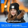 thumbnail image 5 of Unisex Bluetooth Beanie Hat with Light,USB Rechargeable 6 LED Headlamp Winter Hat with Headphones and Built-in Speaker Mic for Men Women Running Camping Fishing (Black), 5 of 11