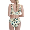 thumbnail image 3 of Daiia Fathers day printed 2 piece Swimsuit Bikinis for Women High Waisted Racerback Bathing Suits Summer Tummy Control Scoop Neck Swimwear-XX-Large, 3 of 8