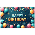 thumbnail image 3 of Colorful Balloons Happy Birthday Banner Decorative Design Party Backdrop Celebration Banner for Birthday Party Kids Event Photo Shoot, 3 of 8