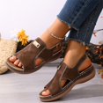 thumbnail image 5 of HAJWOH Orthopedic Sandals for Women Non Slip Slip on Arch Support Flat Wedge Sandals Breathable Walking Shoes 2026 New Beach Foam Shoes Brown 38, 5 of 5