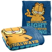 Garfield Blanket, 50'x60', Never Ever Wrong Silky Touch Sherpa Back Super Soft Throw