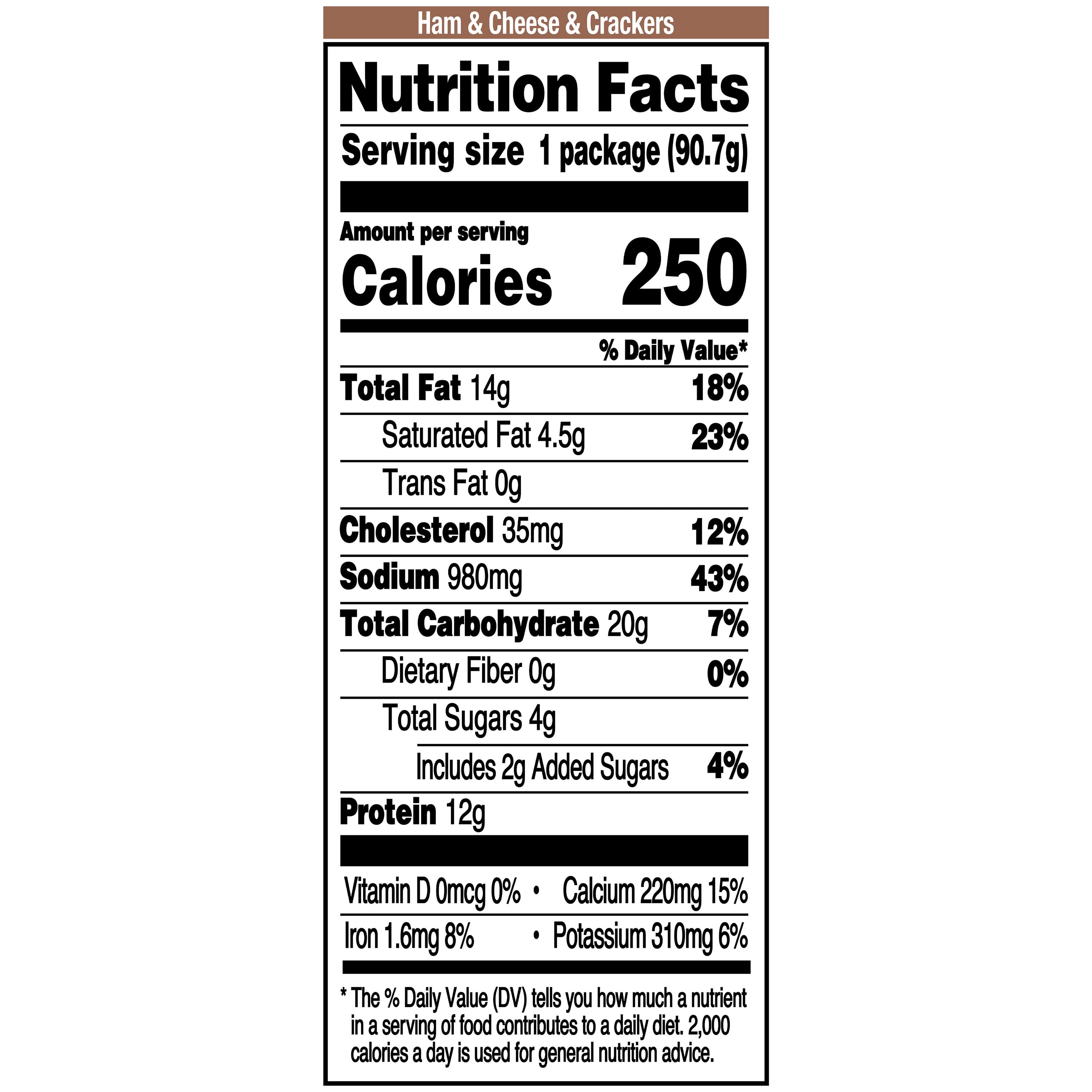 Great Value Ham and Cheese Snack Builders, 3.20 oz