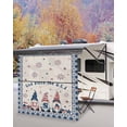 thumbnail image 5 of 4th of July RV Awning Sun Shade Screen 9'X7' US Flag Stars Stripes Mesh Sunscreen Gnome Buffalo Check Awning Shade Screen with Zipper UV Blocker Completed Kits Outdoor Canopy for RV Motorhome Camper, 5 of 7
