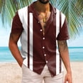 thumbnail image 2 of BOBOGOJP Mens Casual Button Down Shirts Short-Sleeve Button Down Plaid Shirt Workshirt,Red S, 2 of 4